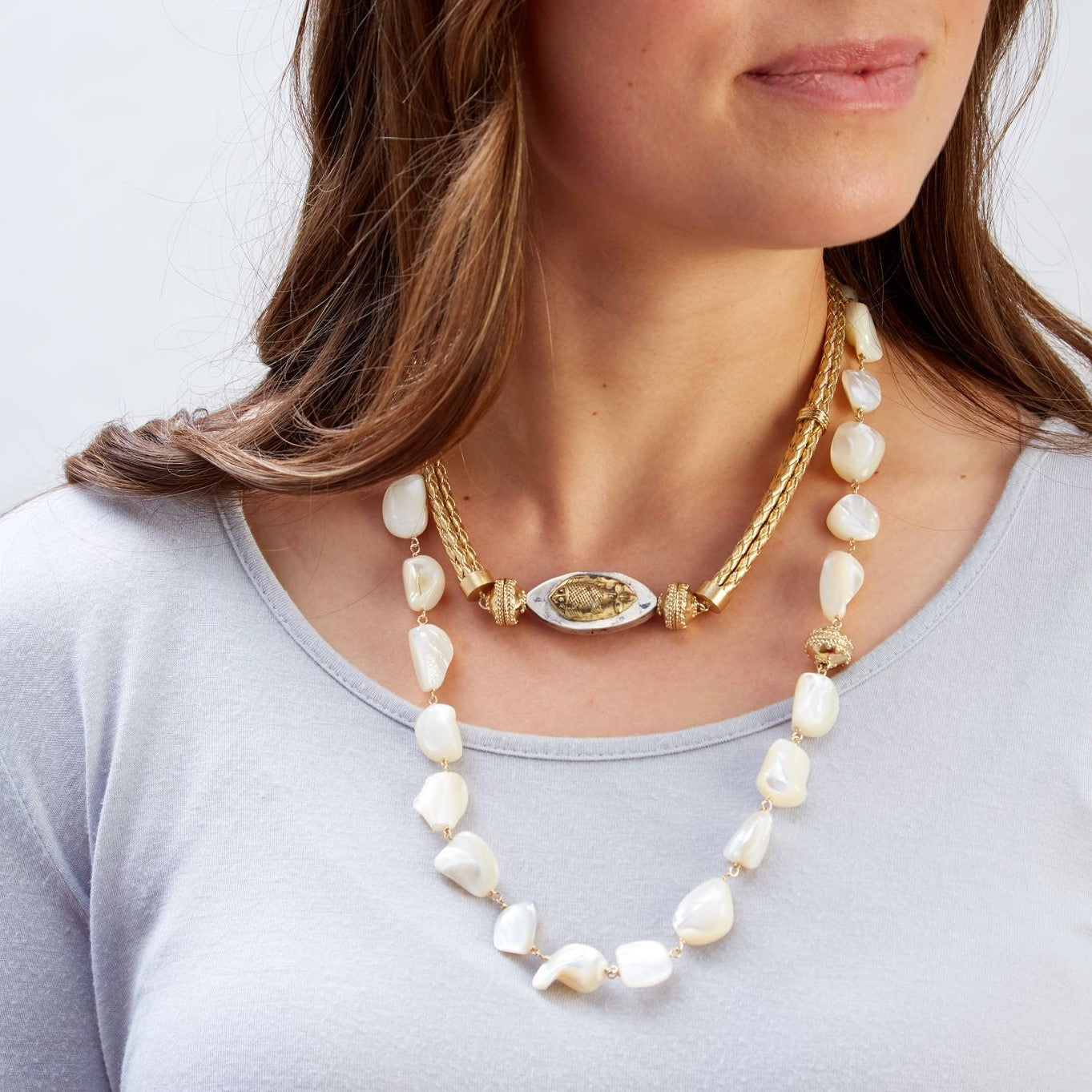Caspian Mother of Pearl Necklace